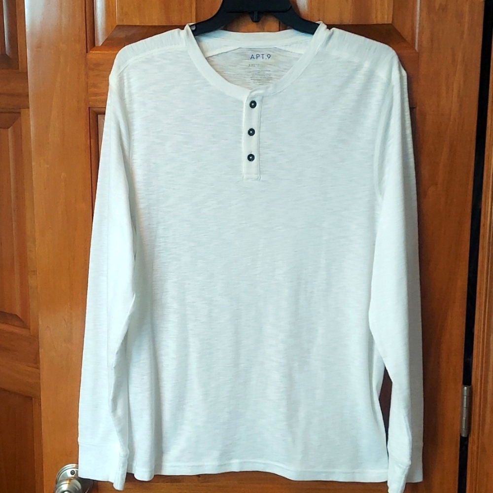 Apt. 9 Premier Flex Long Sleeve White Hensley Soft Shirt, Size XXL, Like New